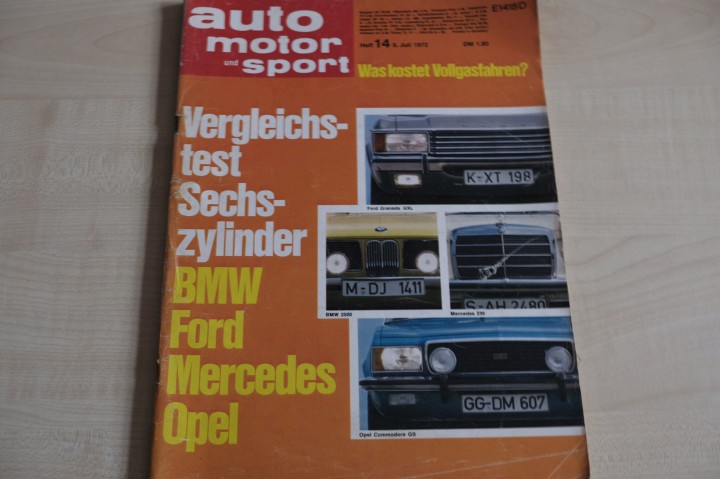 Deckblatt Auto Motor und Sport (14/1972)